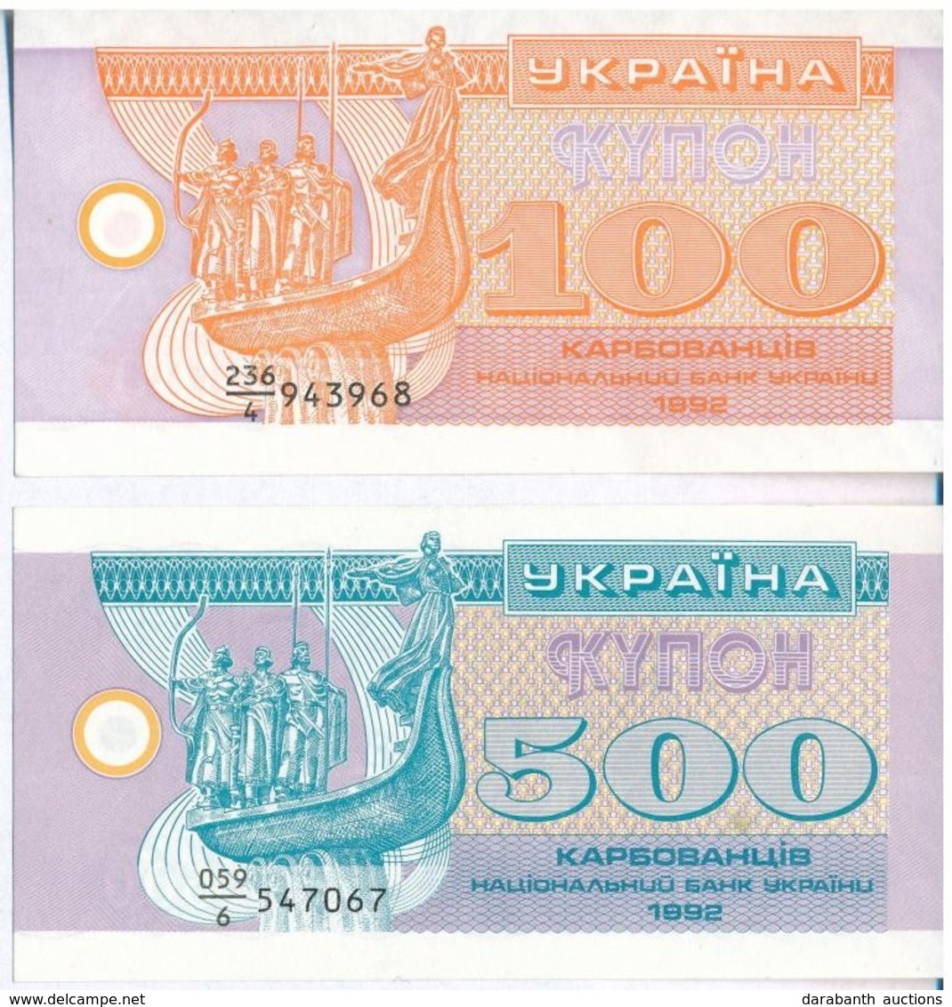 Ukrajna 1992. 100K + 500K T:I,I-
Ukraine 1992. 100 Karbovanets + 500 Karbovanets C:UNC,AU - Sin Clasificación