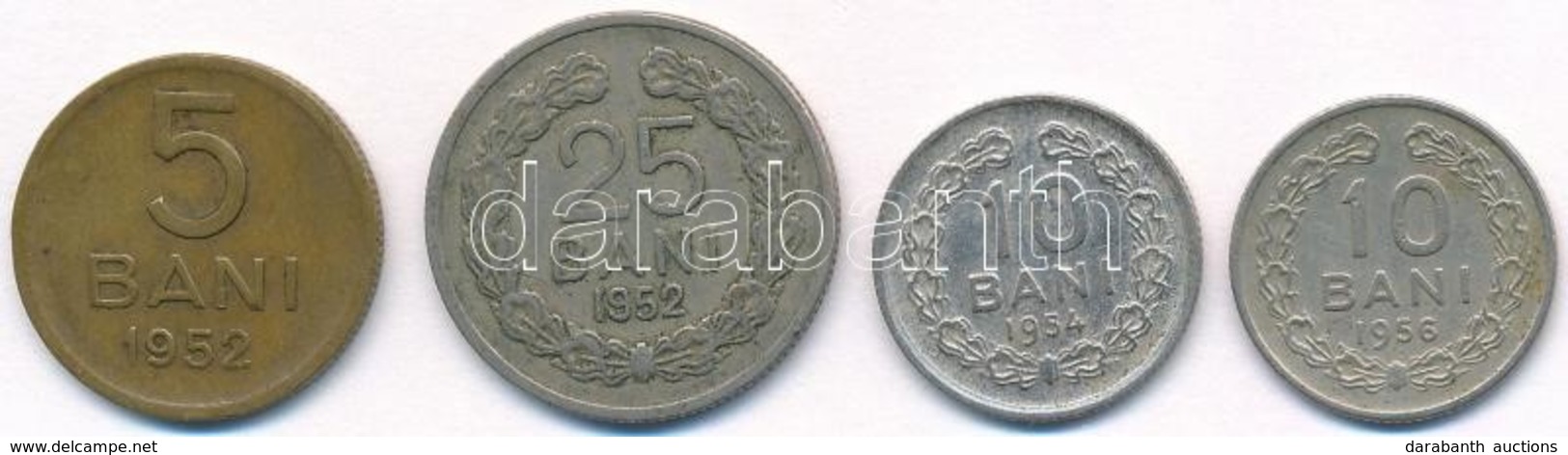 Románia 1952. 5b Cu-Ni-Zn + 25b Cu-Ni + 1954. 10b Cu-Ni + 1956. 10b Cu-Ni T:1-,2-
Romania 1952. 5 Bani Cu-Ni-Zn + 25 Ban - Sin Clasificación