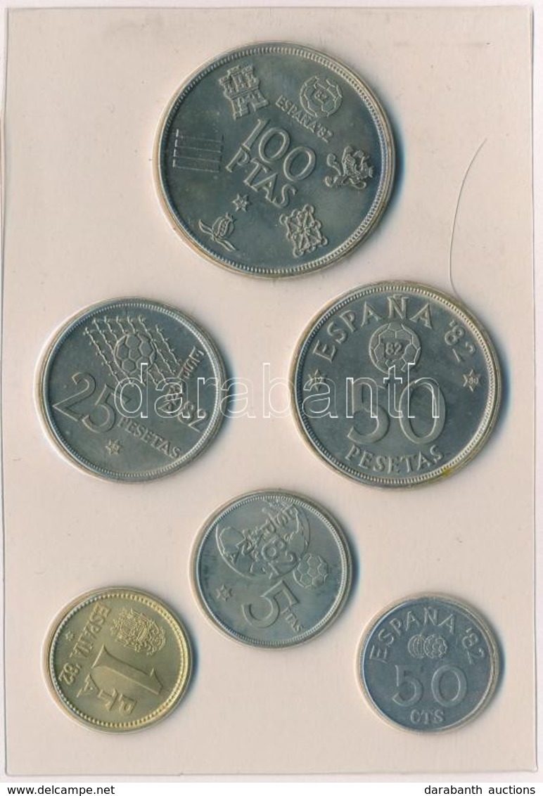 Spanyolország 1982. 1P-100P (6xklf) Forgalmi Sor Műbőr Tokban Tanúsítvánnyal T:1-
Spain 1982. 1 Peseta - 100 Pesetas (6x - Sin Clasificación