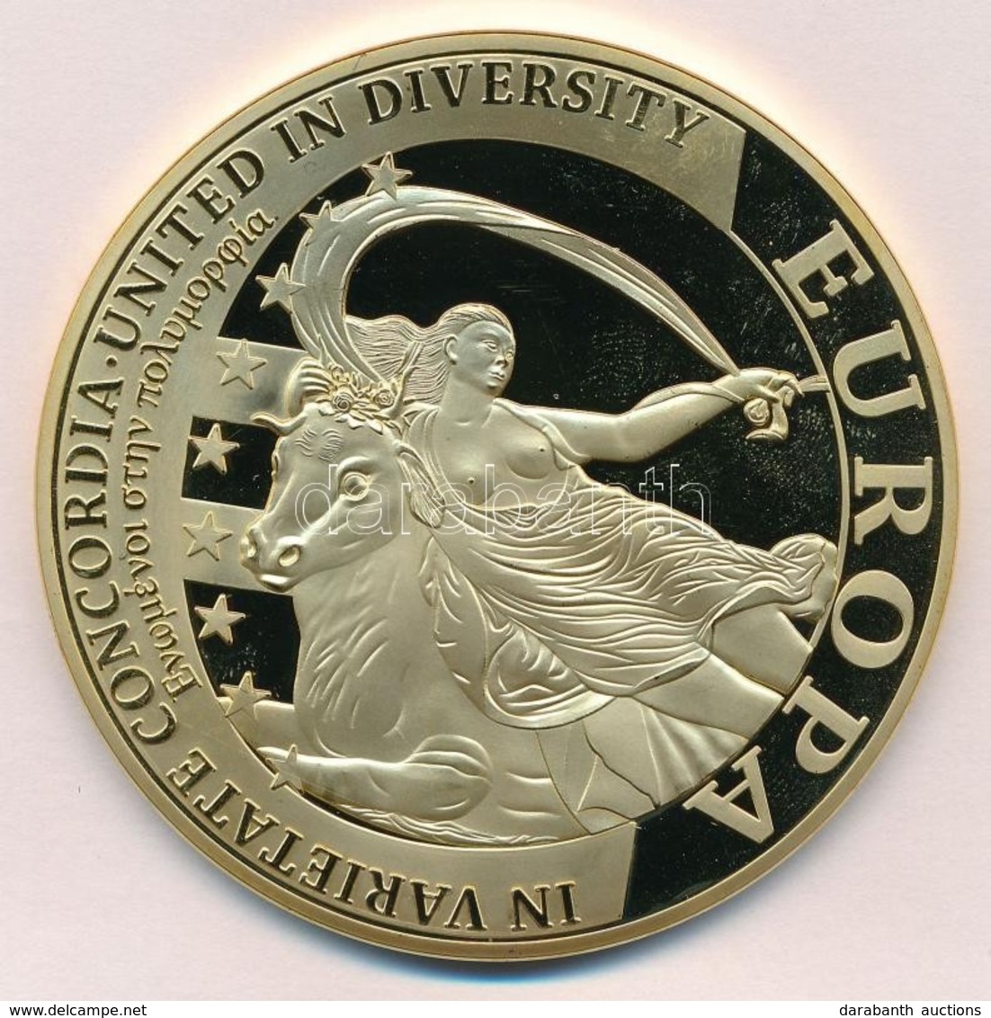 Luxemburg 2002. 'Europa' Aranyozott Fém Emlékérem (70mm) T:PP
Luxembourg 2002. 'Europa' Gilt Metal Commemorative Medal ( - Unclassified