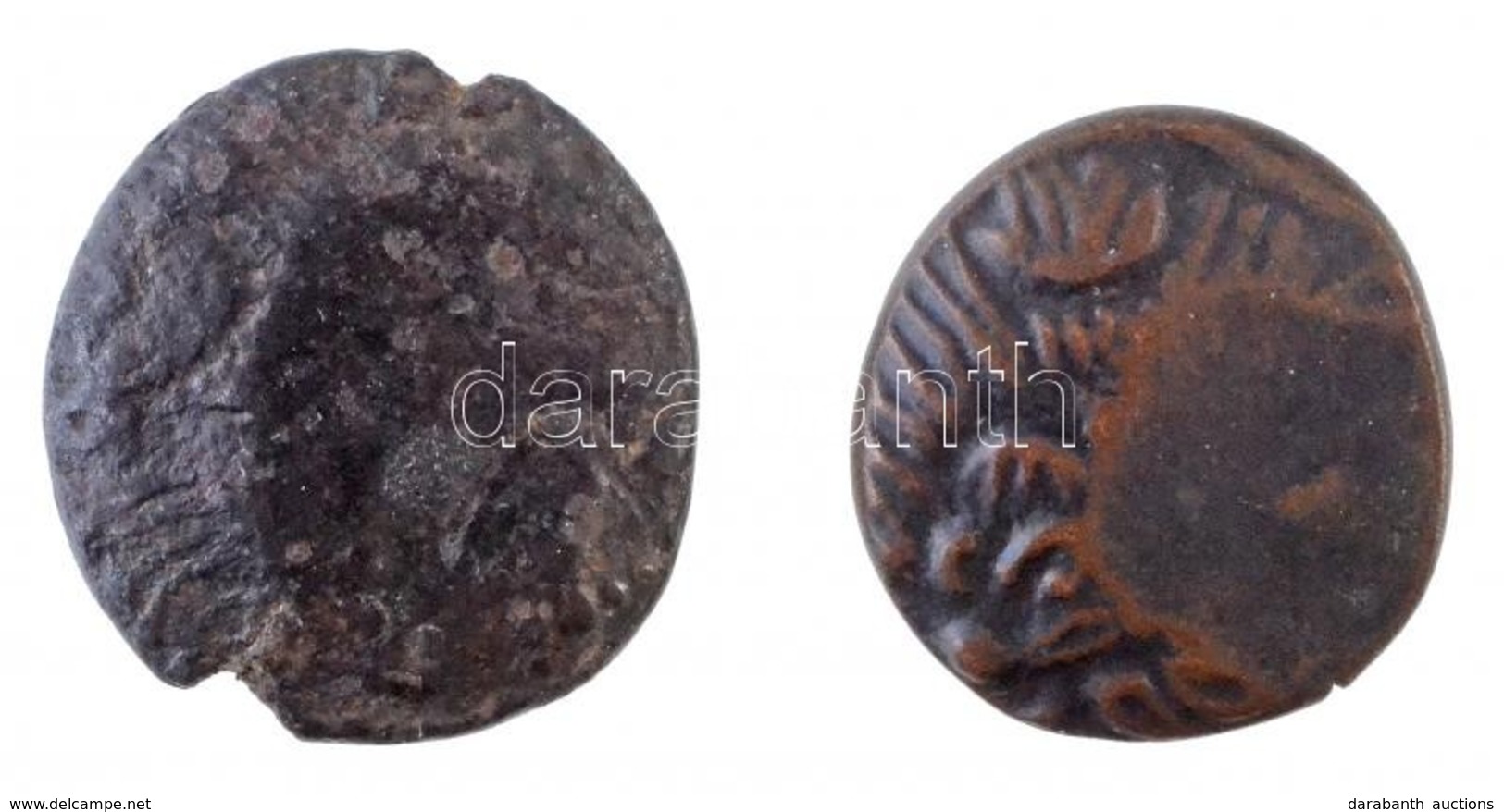 Kelták Kr. E. ~II. Század Br érme, Kapos-völgyi Típus (2x) (5,06g/4,44g) T:2-,3
Celtic Tribes ~2nd Century BC Br Coin, K - Sin Clasificación