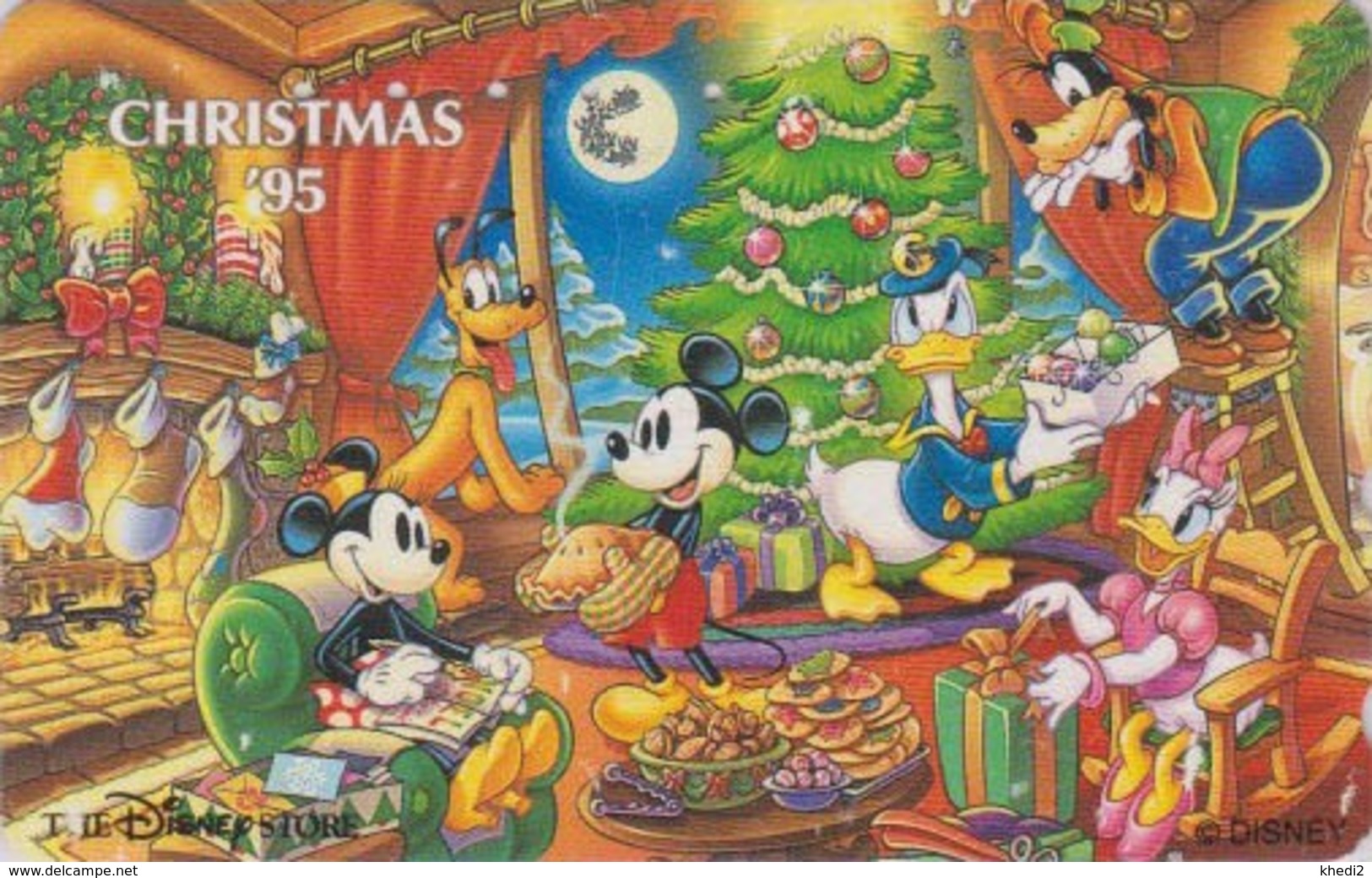 Télécarte Japon / 110-171208 - DISNEY STORE - NOEL 1995 - Donald Daisy Mickey Minnie CHRISTMAS Japan Phonecard - Disney