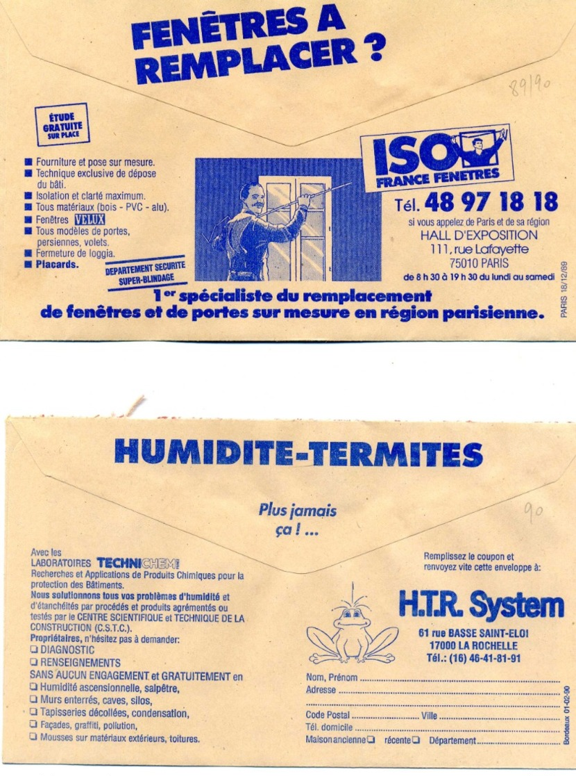 PUBLICITES / Env de la Poste, années 1920 & 1980, Bel ensemble à poursuivre TTB  :