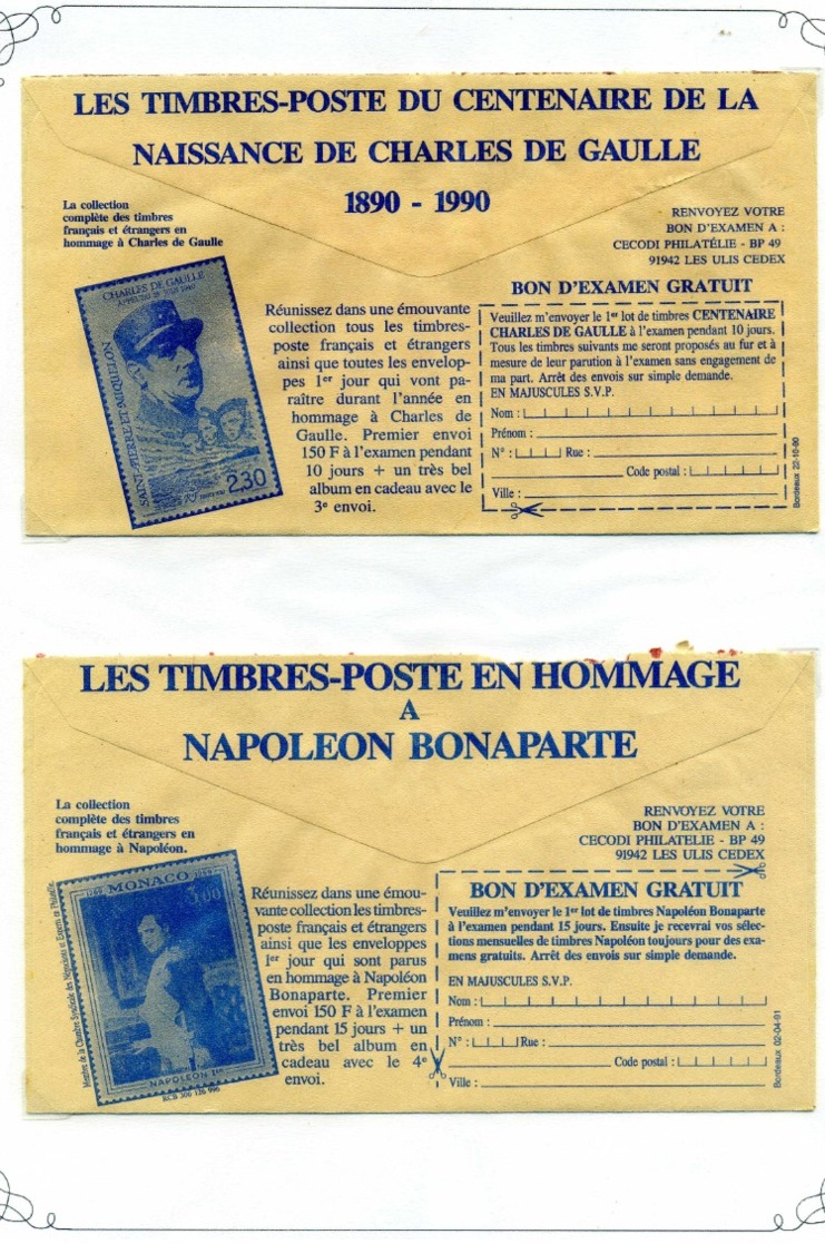 PUBLICITES / Env de la Poste, années 1920 & 1980, Bel ensemble à poursuivre TTB  :