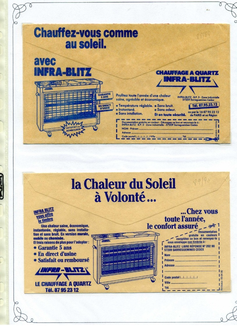 PUBLICITES / Env de la Poste, années 1920 & 1980, Bel ensemble à poursuivre TTB  :