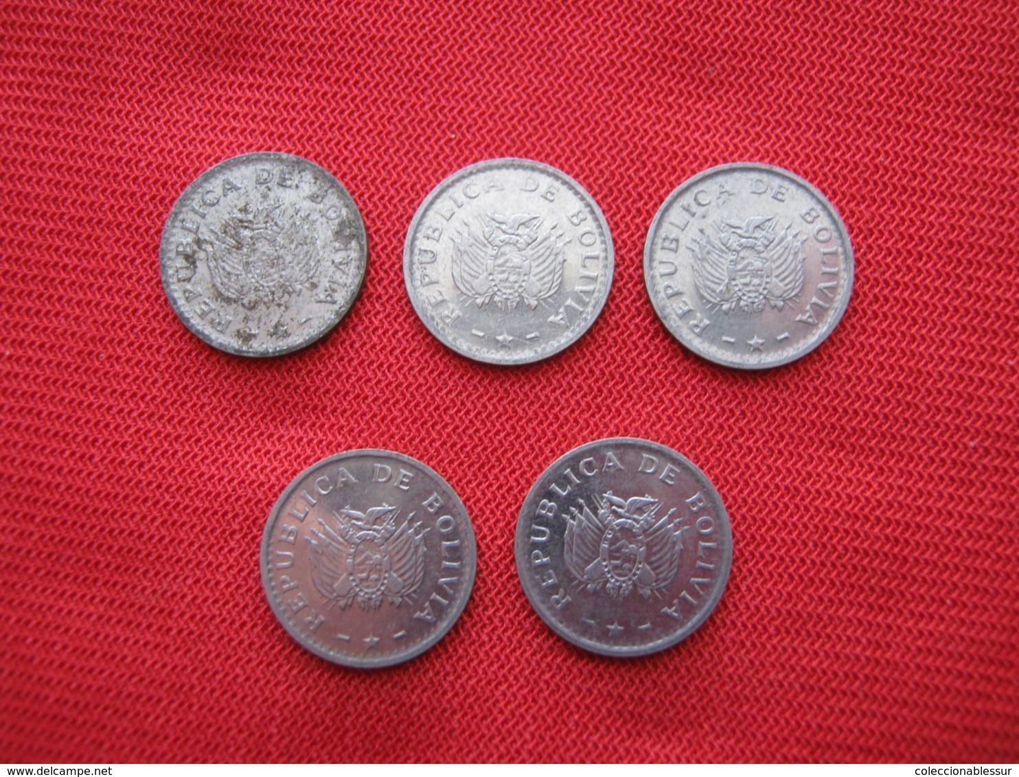 Bolivia 5 Monedas De 2 Centavos 1987 - Bolivië