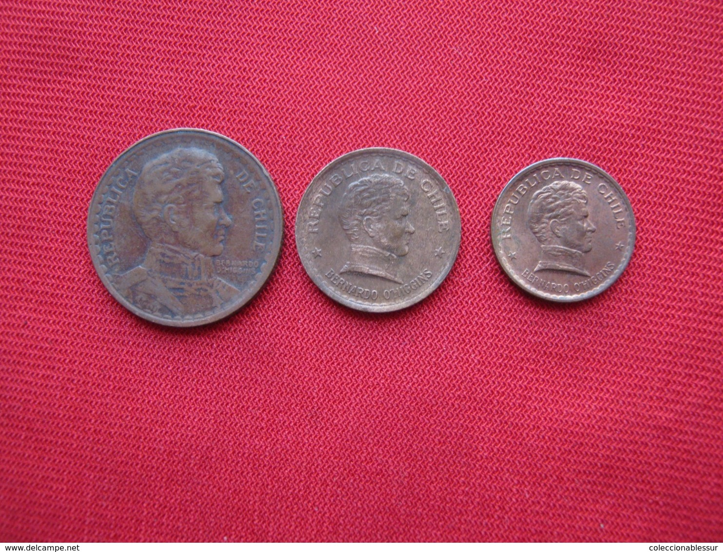 Chile Lot 03  Coins  Set 1942 20,50 And 1 Peso Km 177-178-179 - Chili