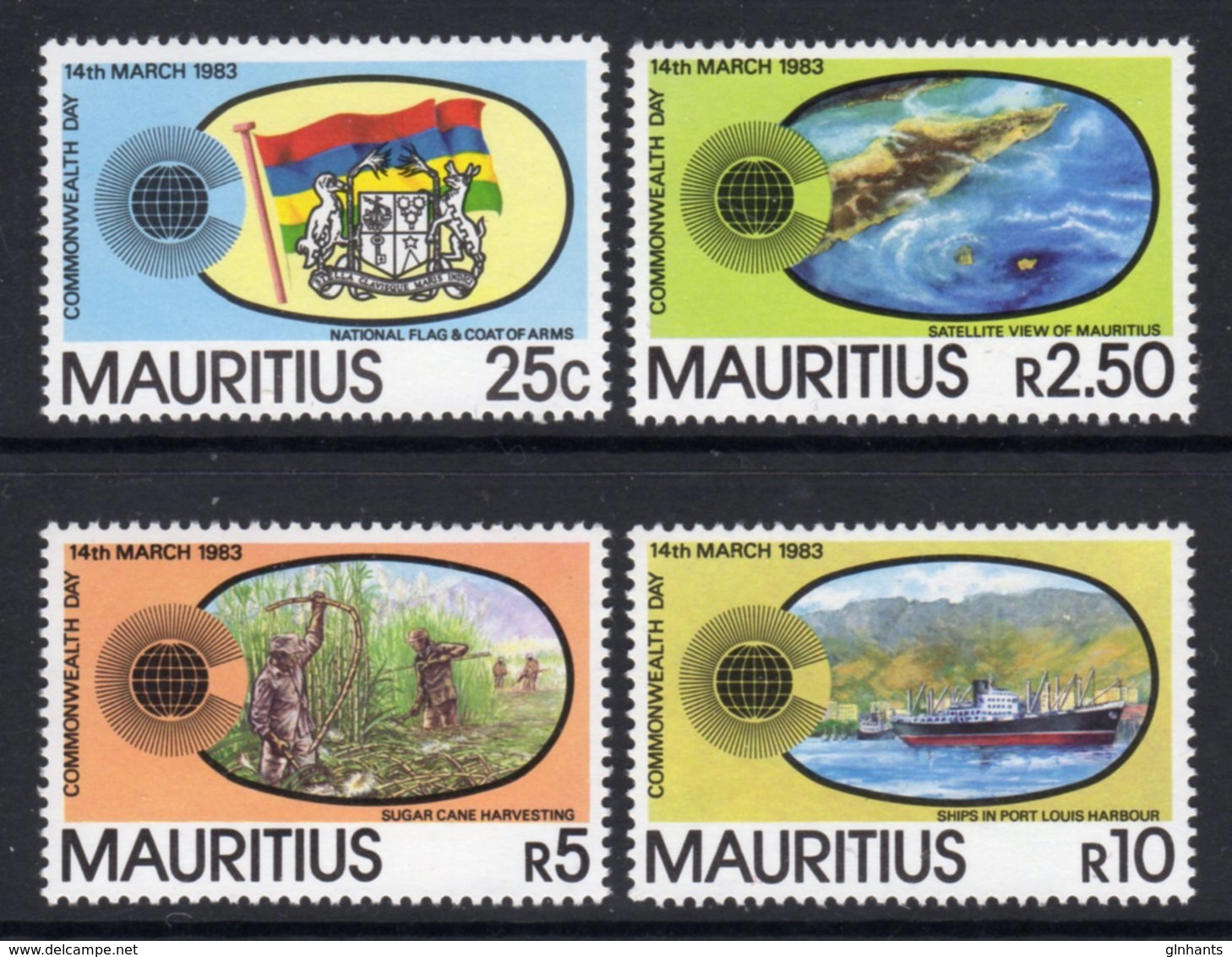 MAURITIUS - 1983 COMMONWEALTH DAY SET (4V) FINE MNH ** SG 653-656 - Mauritius (1968-...)