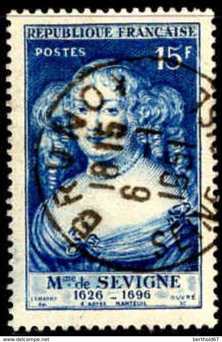 France Poste Obl Yv: 874 Mi:892 Mme De Sévigné Ecrivain 6-1-1951 (TB Cachet à Date) - Used Stamps