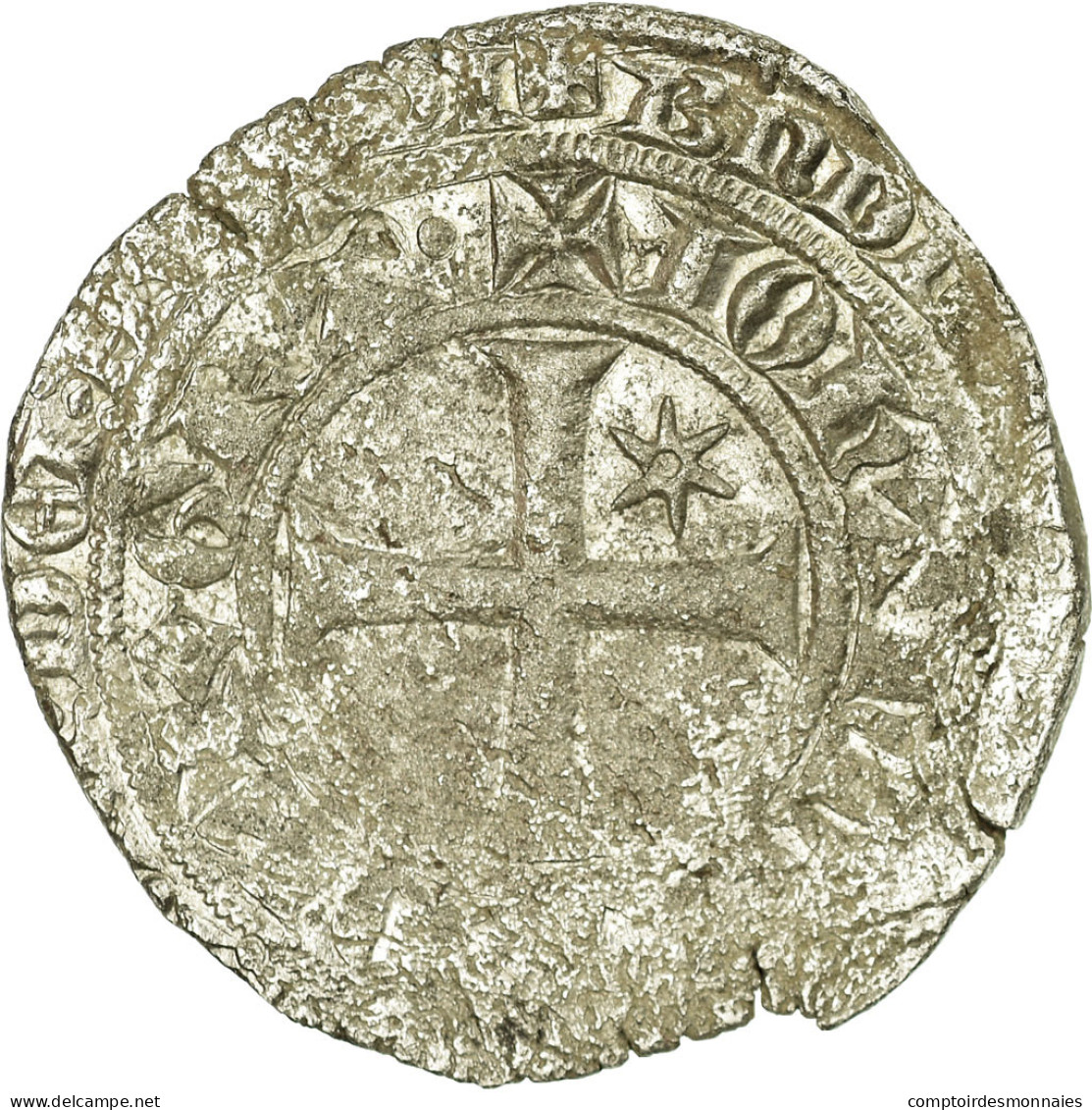 Monnaie, France, Jean II Le Bon, Gros à L’étoile, 1360, TB+, Billon - 1350-1364 John II The Good