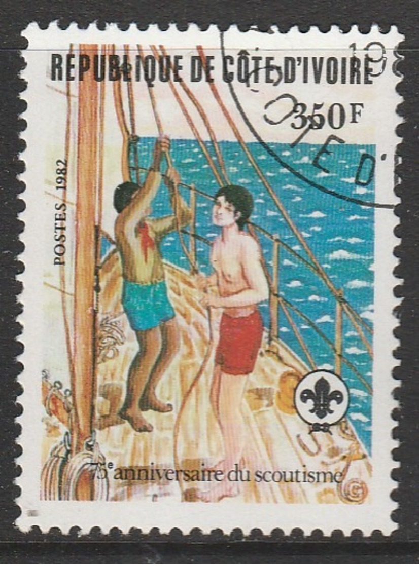 Ivory Coast 1982 The 75th Anniversary Of Boy Scout Movement 350 F Multicoloured SW 754 O Used - Ivory Coast (1960-...)