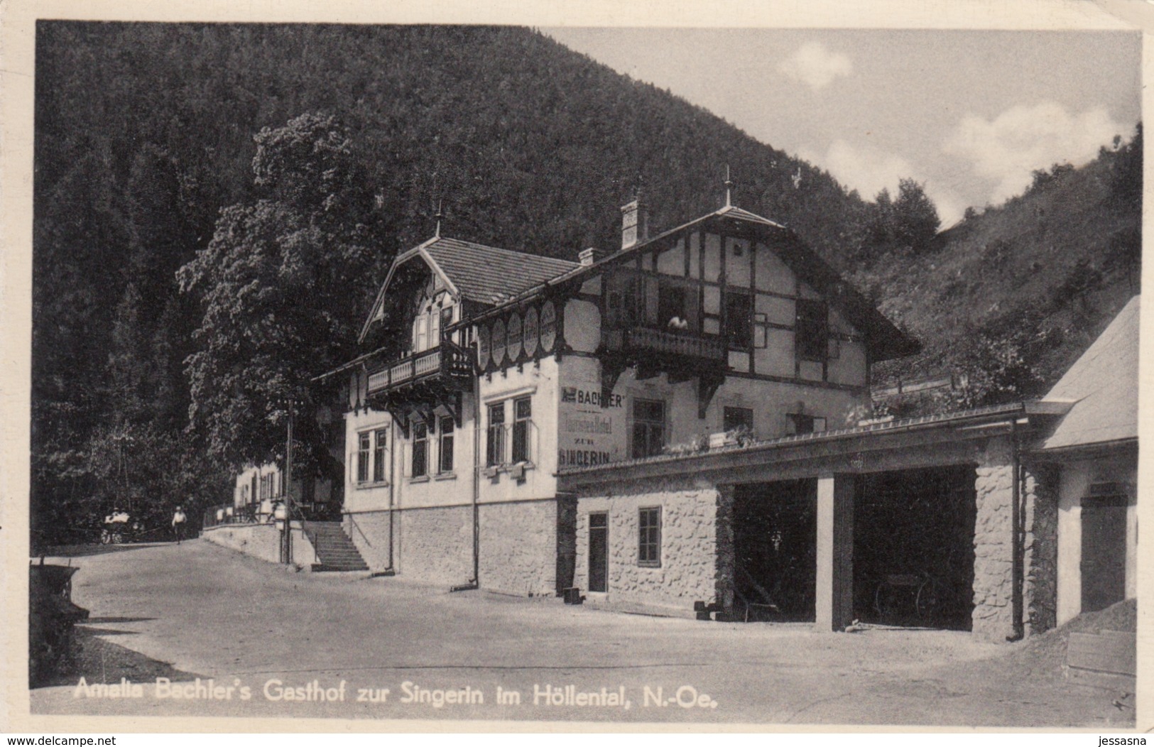 AK  - NÖ - Gasthof Amalia Bachler - Im Höllental - 1938 - Raxgebiet