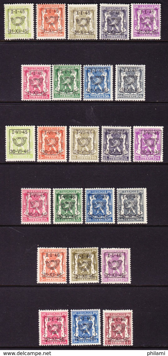 BELGIQUE COB PREO SERIE 28/30  ** MNH. (7C176) - Typo Precancels 1936-51 (Small Seal Of The State)