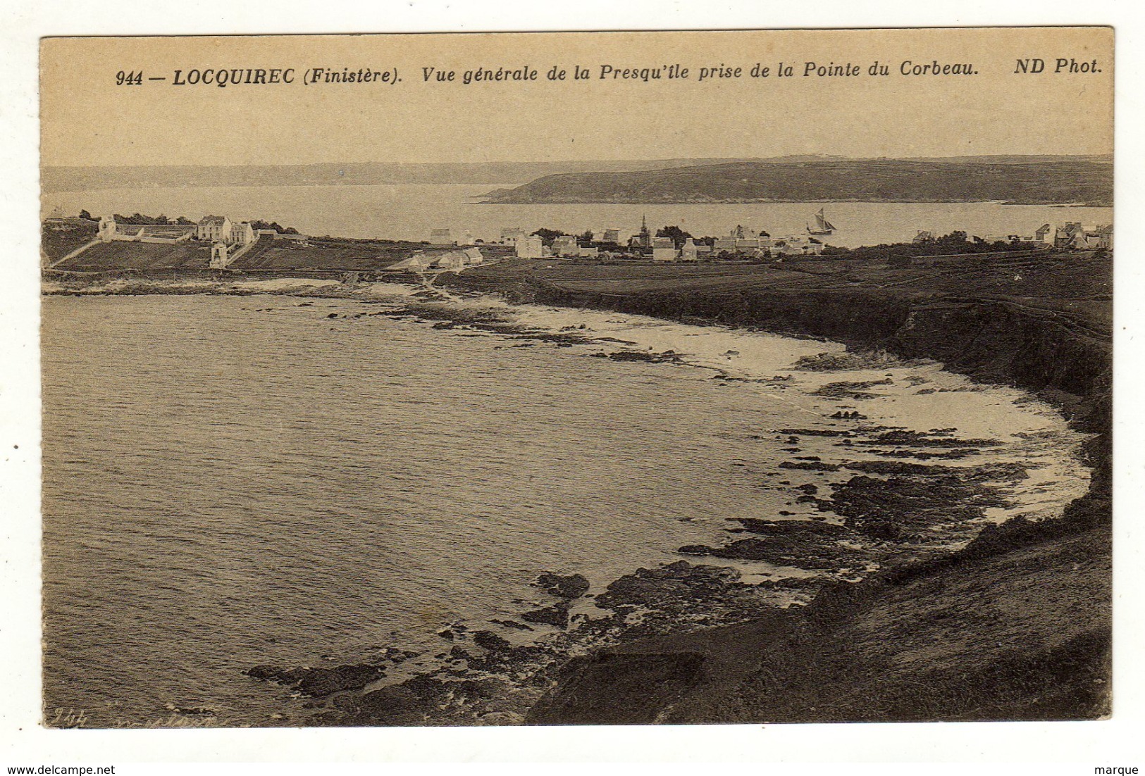 Cpa N° 944 LOCQUIREC Vue Générale De La Presqu' Ile Prise De La Pointe Du Corbeau - Locquirec