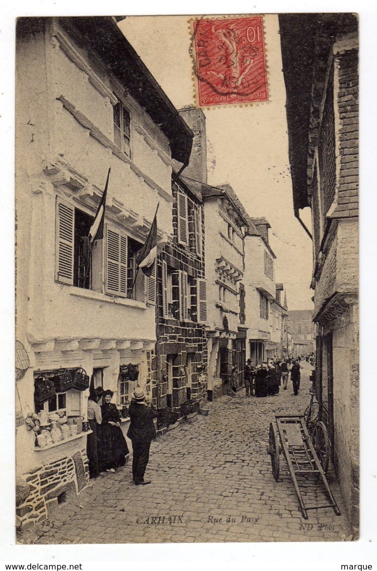 Cpa N° 325 CARHAIX Rue Du Pavé - Carhaix-Plouguer