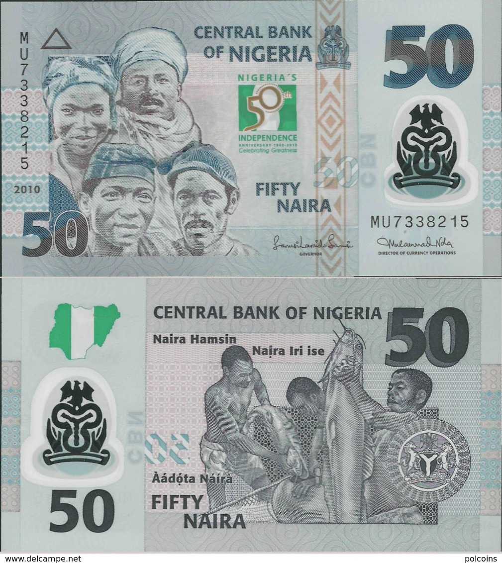 Nigeria 2010 - 50 Naira - Pick 37 UNC COMMEMORATIVE POLYMER - Nigeria