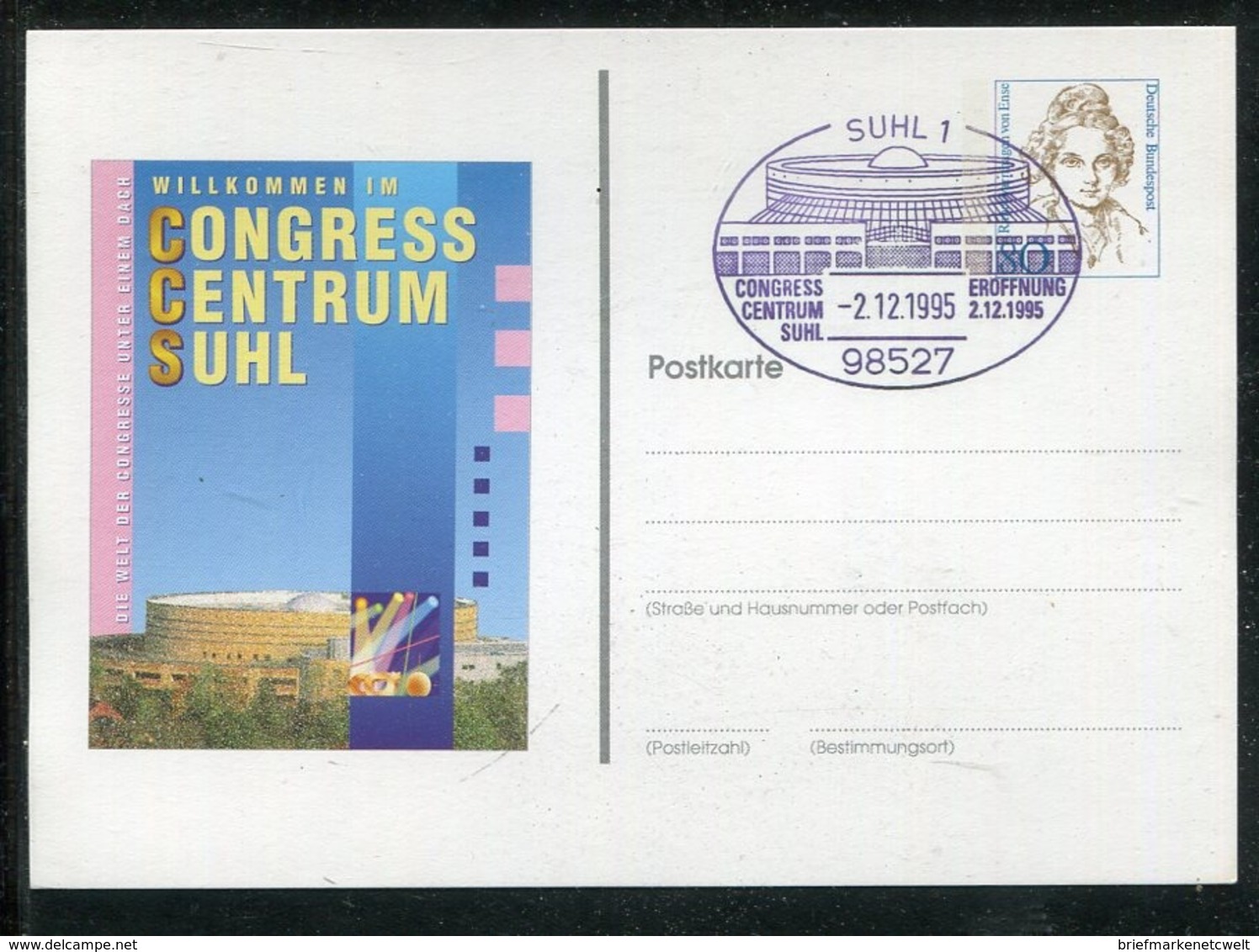 Bundesrepublik Deutschland / 1995 / Privatpostkarte "Congress Centrum Suhl", SSt. (0838) - Privatpostkarten - Gebraucht