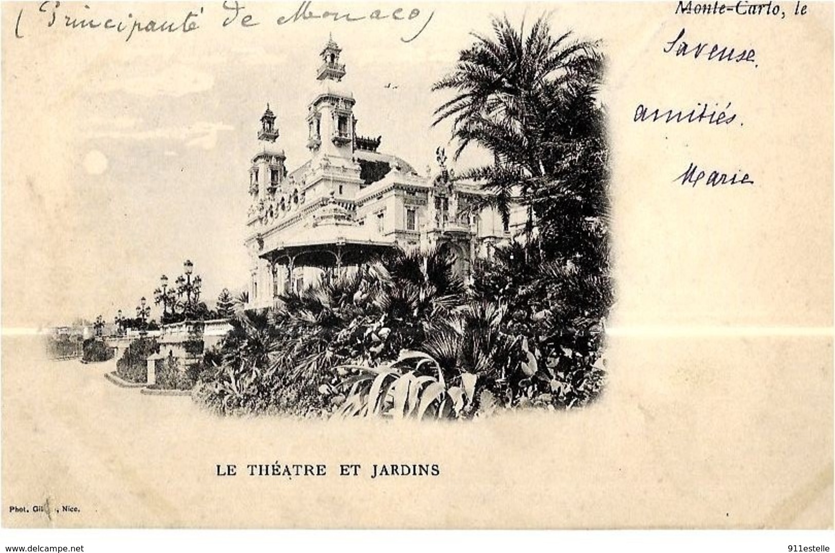 MONACO . MONTE CARLO . LE 15  AOUT 1904 - Teatro D'opera