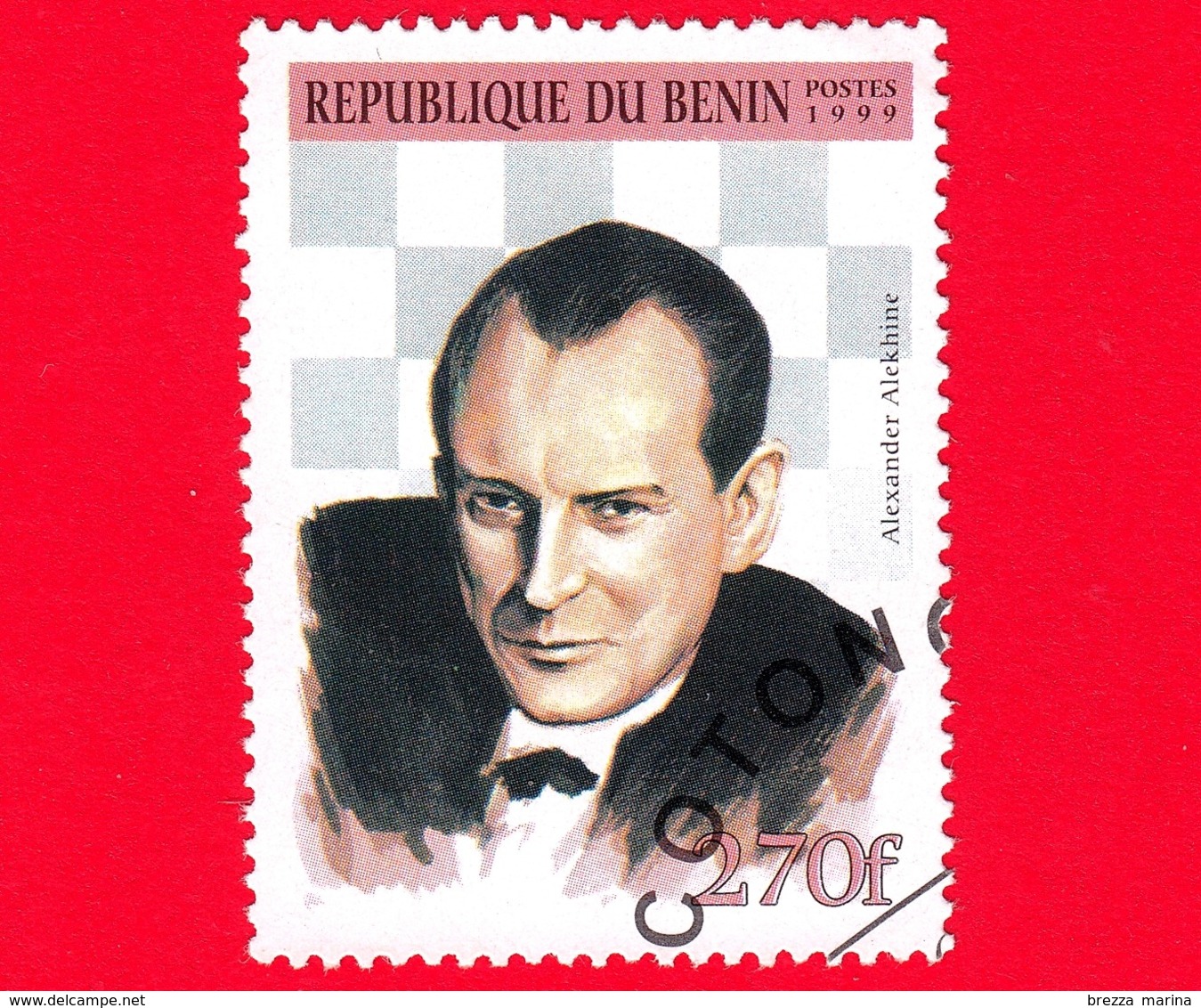 Nuovo Oblit. - BENIN - 1999 - Giocatori Di Scacchi - Chess - Alexander Alekhin - 270 - Benin – Dahomey (1960-...)