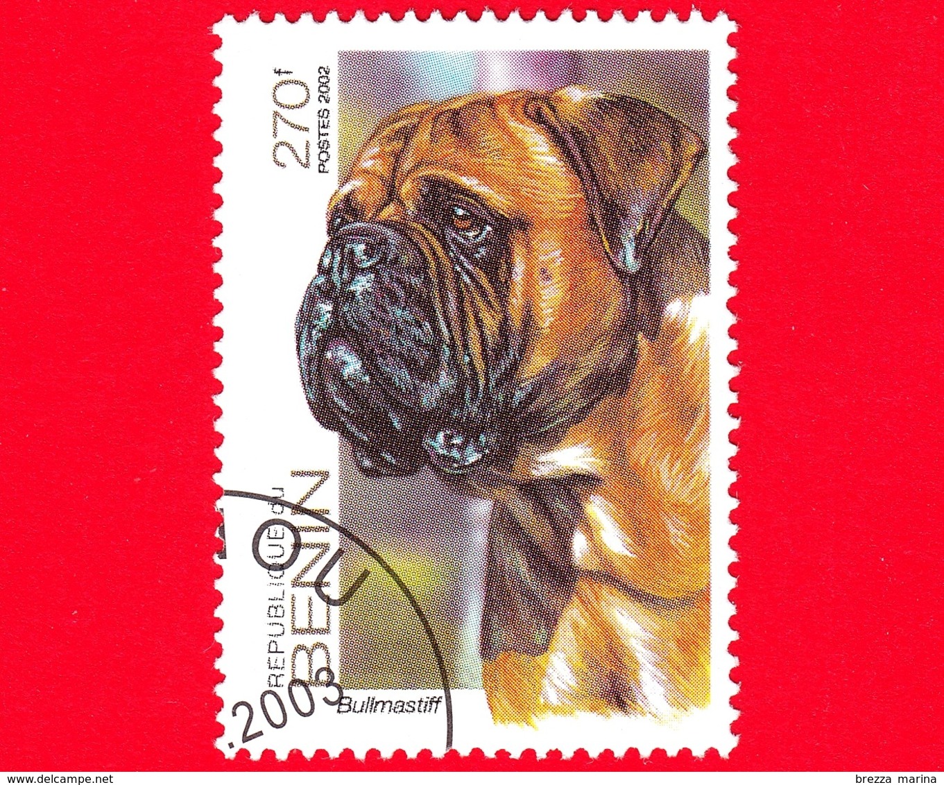 Nuovo Oblit. - BENIN  - 2002 - Cani - Dogs - Bull Mastiff - 270 - Benin – Dahomey (1960-...)