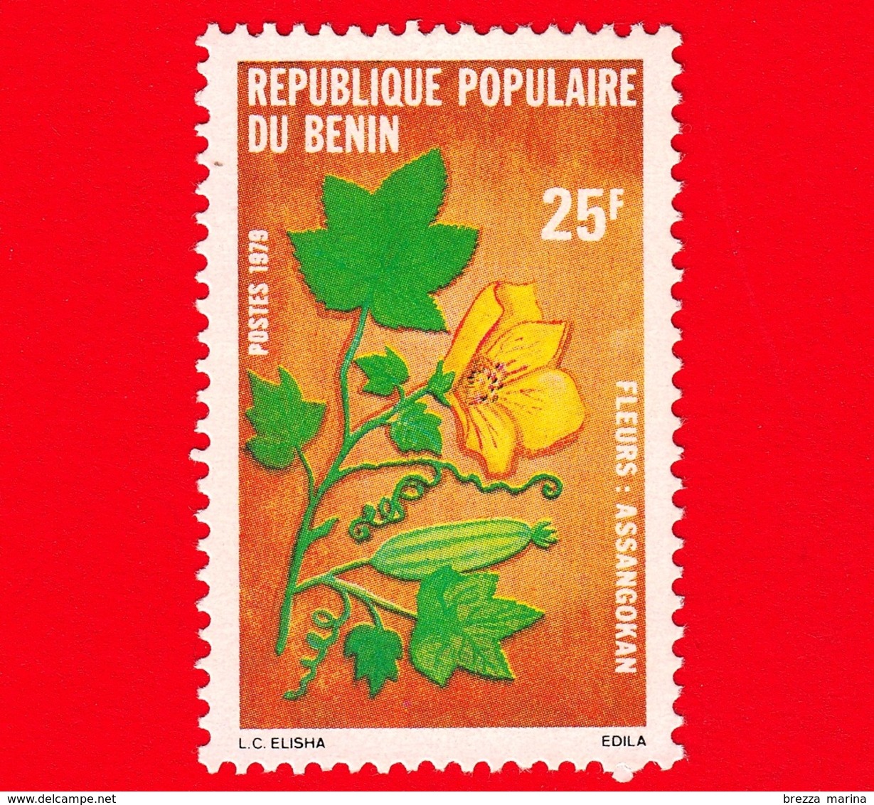 Nuovo - BENIN  - 1979 - Fiori - Flowers - Fleurs - Assangokan - 25 - Benin – Dahomey (1960-...)