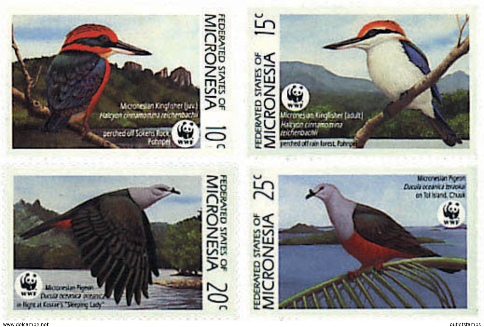 Ref. 75209 * NEW *  - MICRONESIA . 1990. MICRONESIA ALCYON AND DUCULA. ALCION Y DUCULA DE MICRONESIA - Micronesia