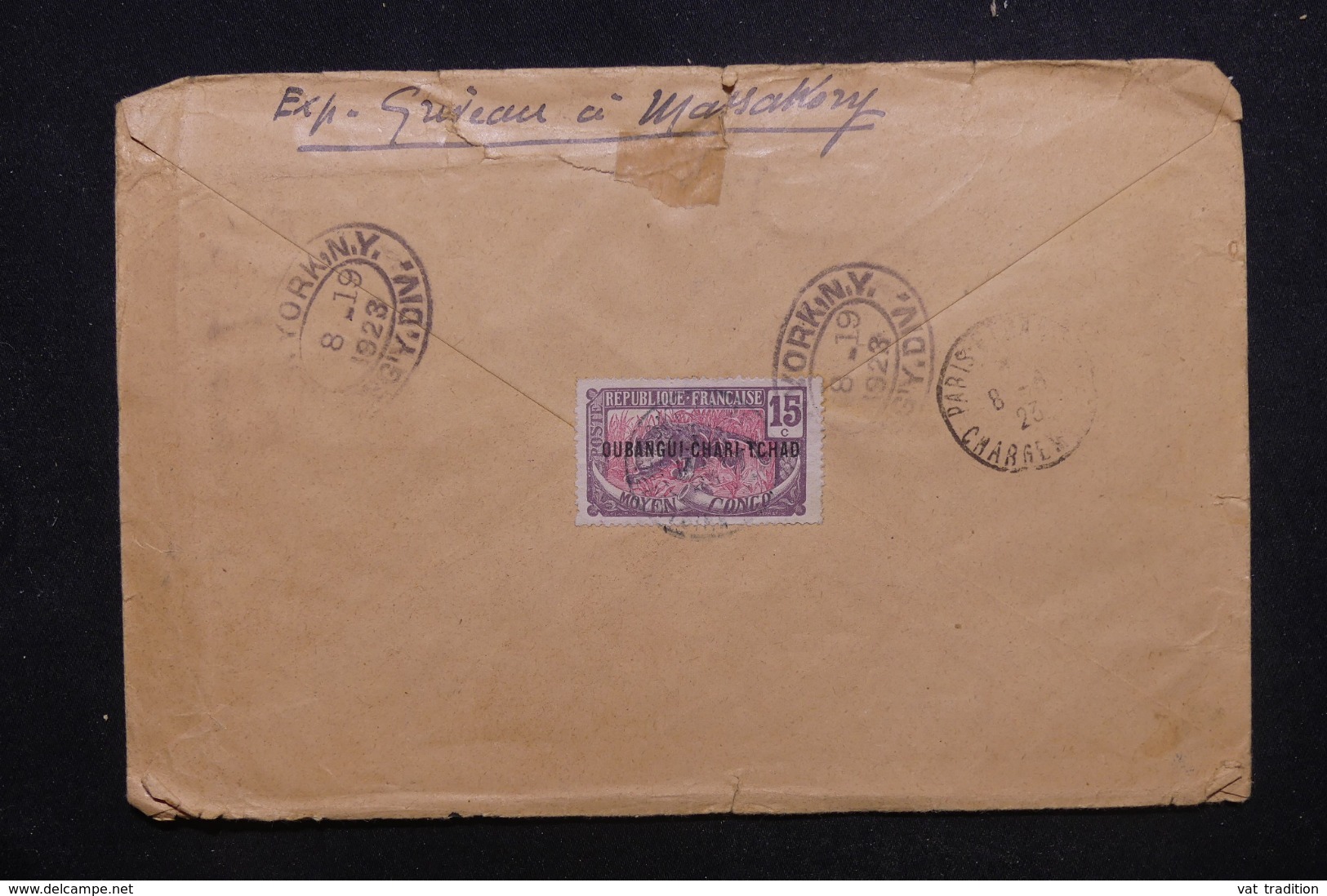 OUBANGUI - Affranchissement Plaisant Sur Enveloppe En Recommandé De Fort Lamy Pour Les U.S.A. En 1923 - L 45698 - Storia Postale