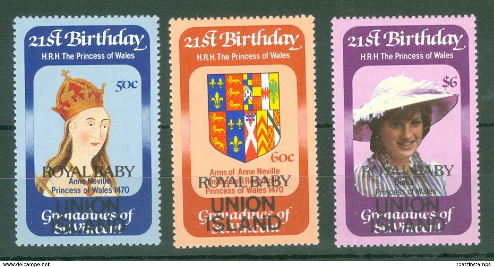 St Vincent Grenadines: 1982   Royal Baby OVPT [Union Island]    MNH - St.Vincent & Grenadines