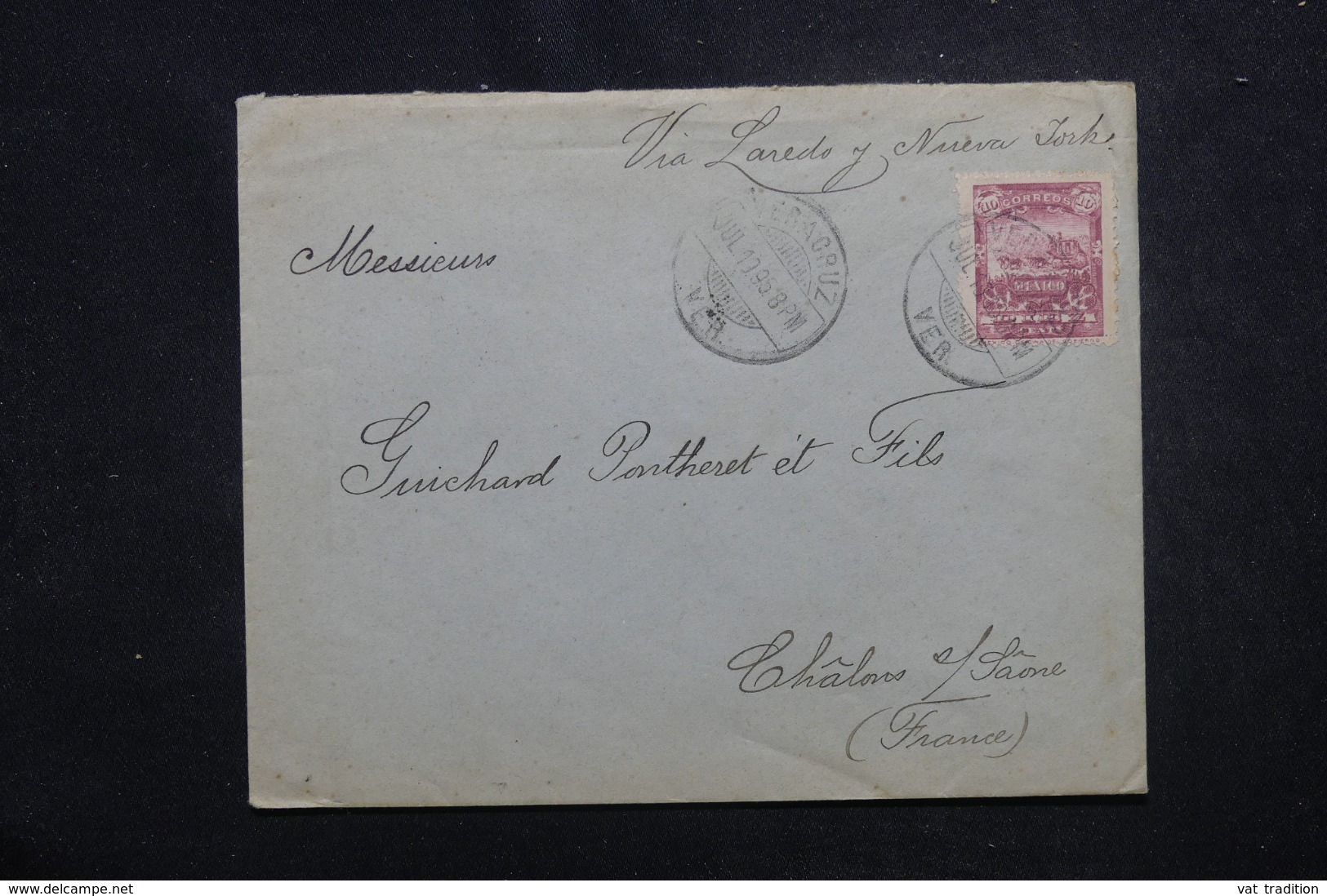 MEXIQUE - Enveloppe De Vera Cruz Pour La France En 1895 , Affranchissement Plaisant - L 45719 - Messico