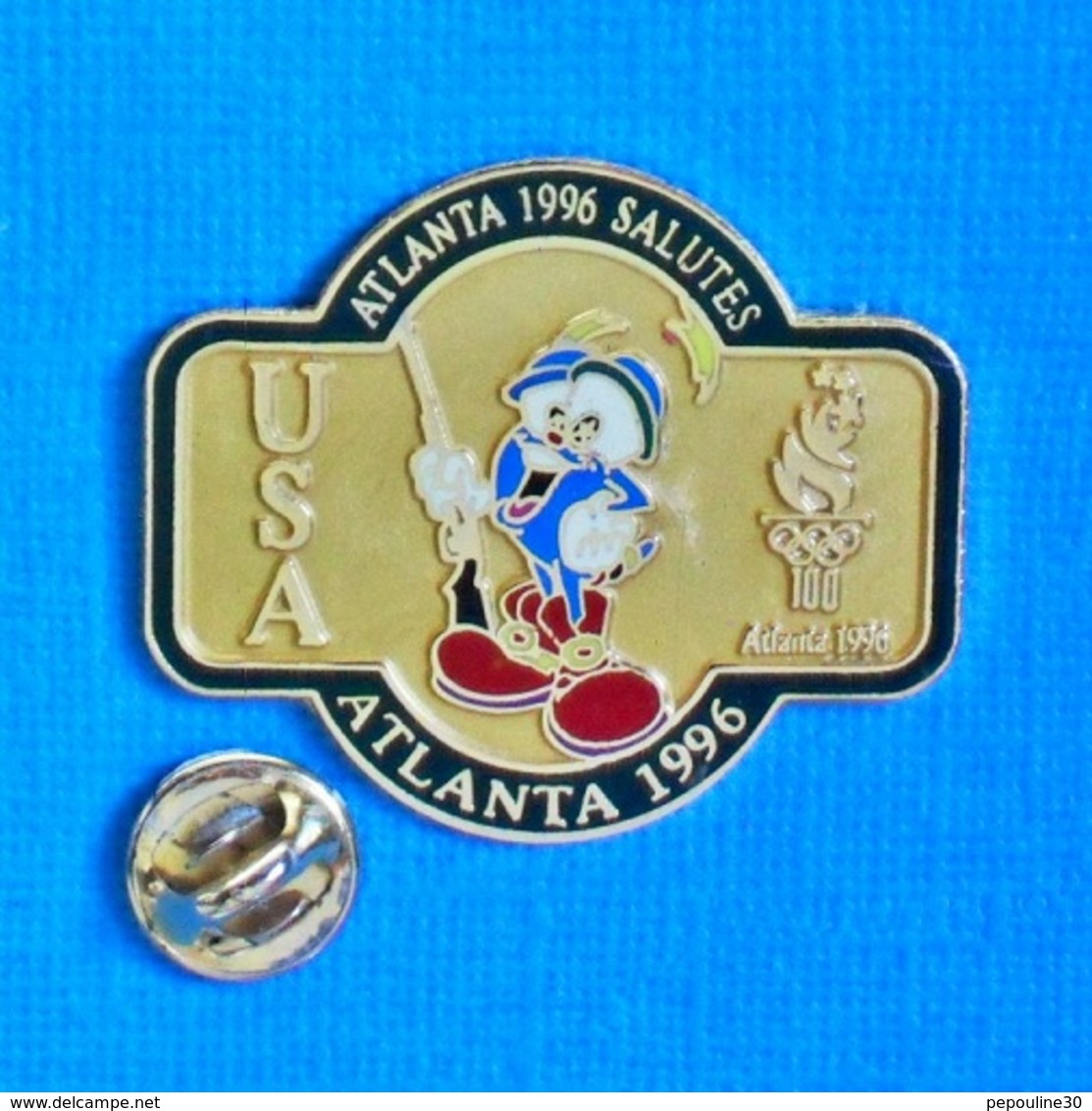 1 PIN'S //  ** JO / ATLANTA 1996 SALUTES / USA ATLANTA 1996 ** . (™,© 1992 ACOG) - Jeux Olympiques