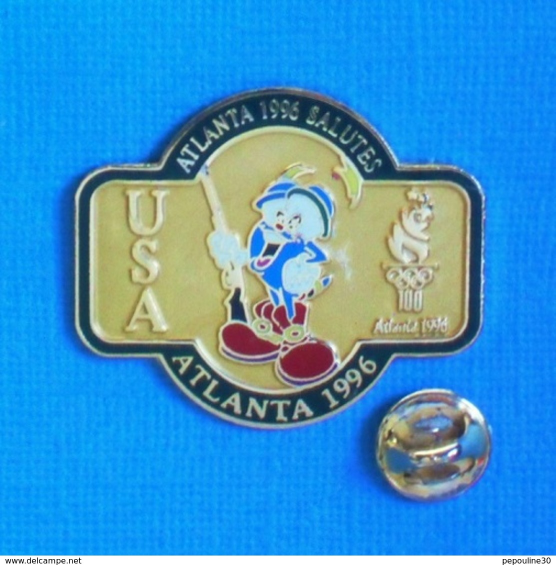 1 PIN'S //  ** JO / ATLANTA 1996 SALUTES / USA ATLANTA 1996 ** . (™,© 1992 ACOG) - Jeux Olympiques