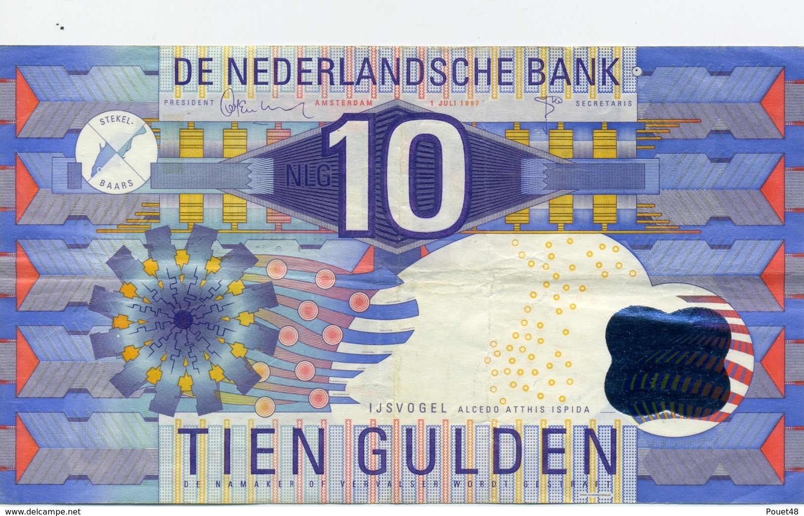 PAYS BAS - Billet De 10 Gulden - 1997 - Other & Unclassified