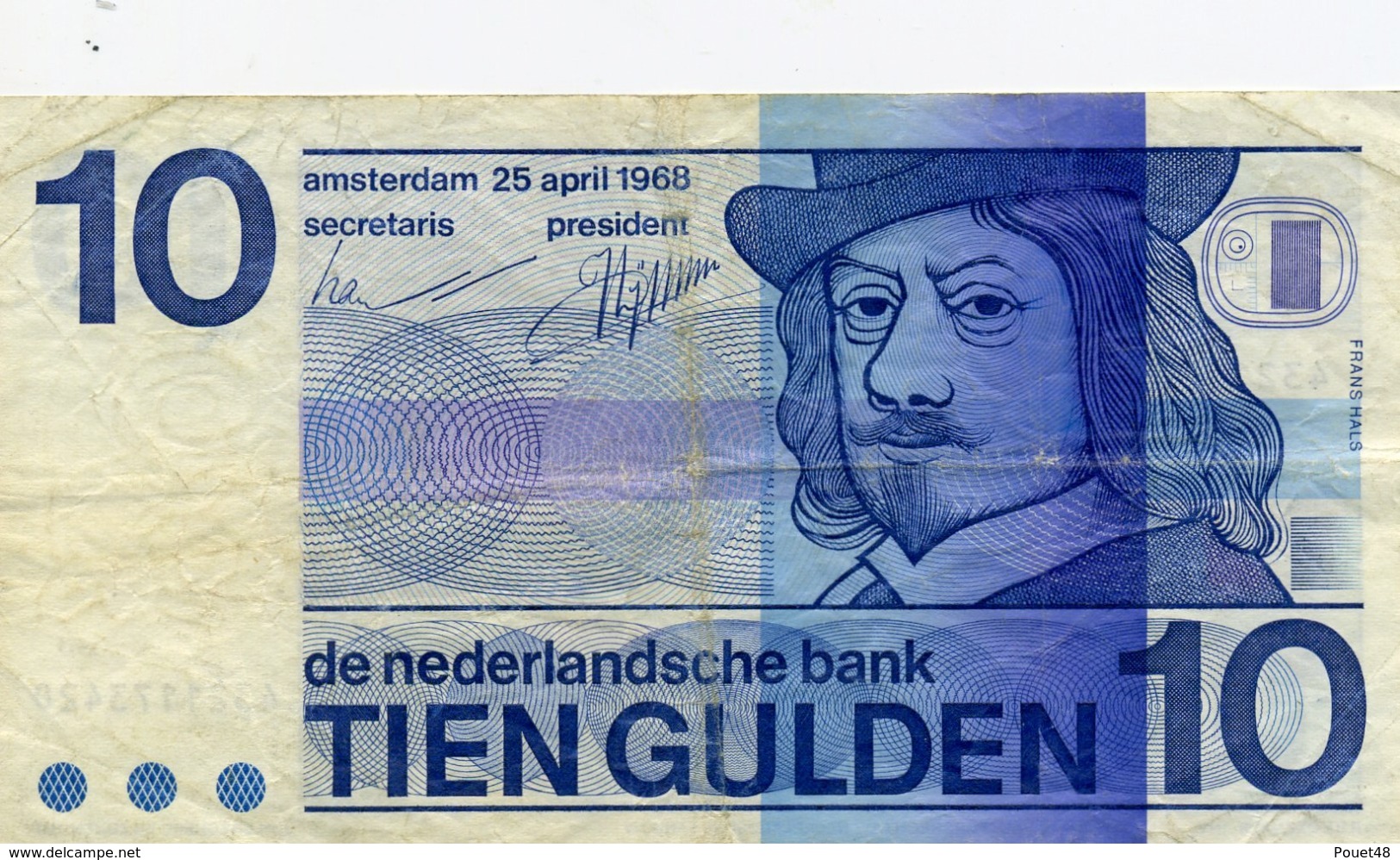 PAYS BAS - Billet De 10 Gulden - 1968 - Autres & Non Classés
