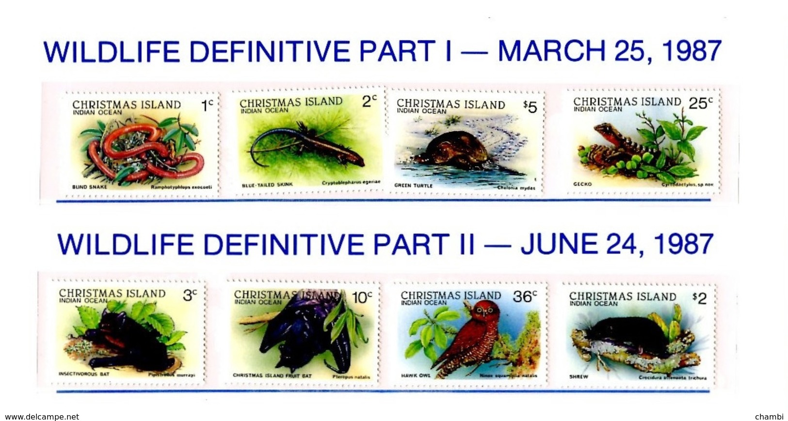 FDC Christmas 1987  Animaux Wild Life - Christmas Island