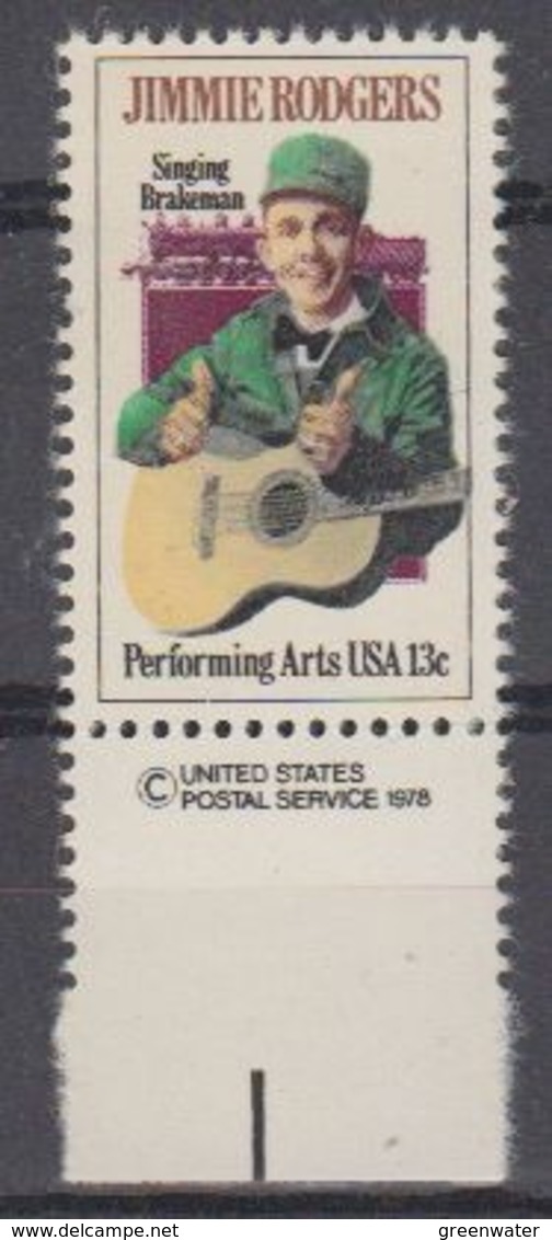 USA 1979 Jimmie Rodgers 1v(margin)  ** Mnh (45019B) - Ongebruikt