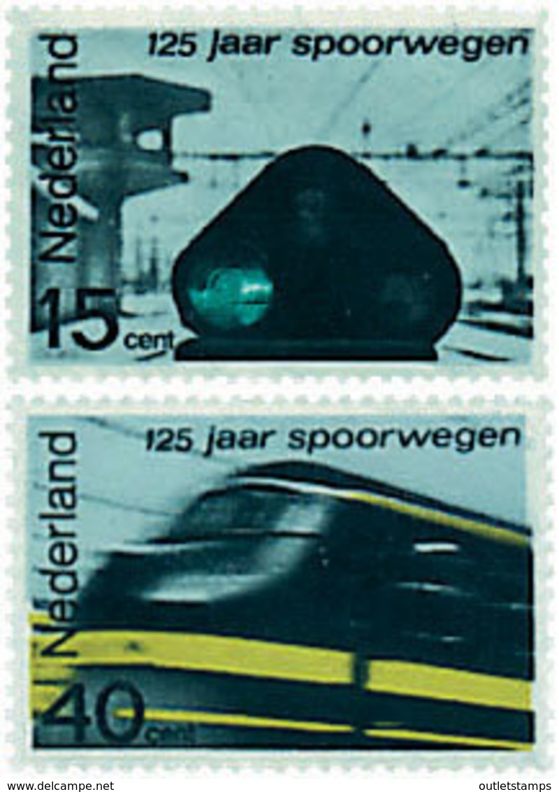 Ref. 75107 * NEW *  - NETHERLANDS . 1964. 125th ANNIVERSARY OF THE DUTCH RAILWAYS. 125 ANIVERSARIO DEL FERROCARRIL HOLAN - Unused Stamps