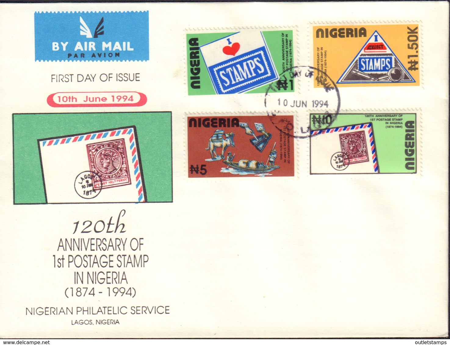 Ref. 526130 * NEW *  - NIGERIA . 1994. CENTENARY OF THE STAMP. CENTENARIO DEL SELLO - Nigeria (1961-...)