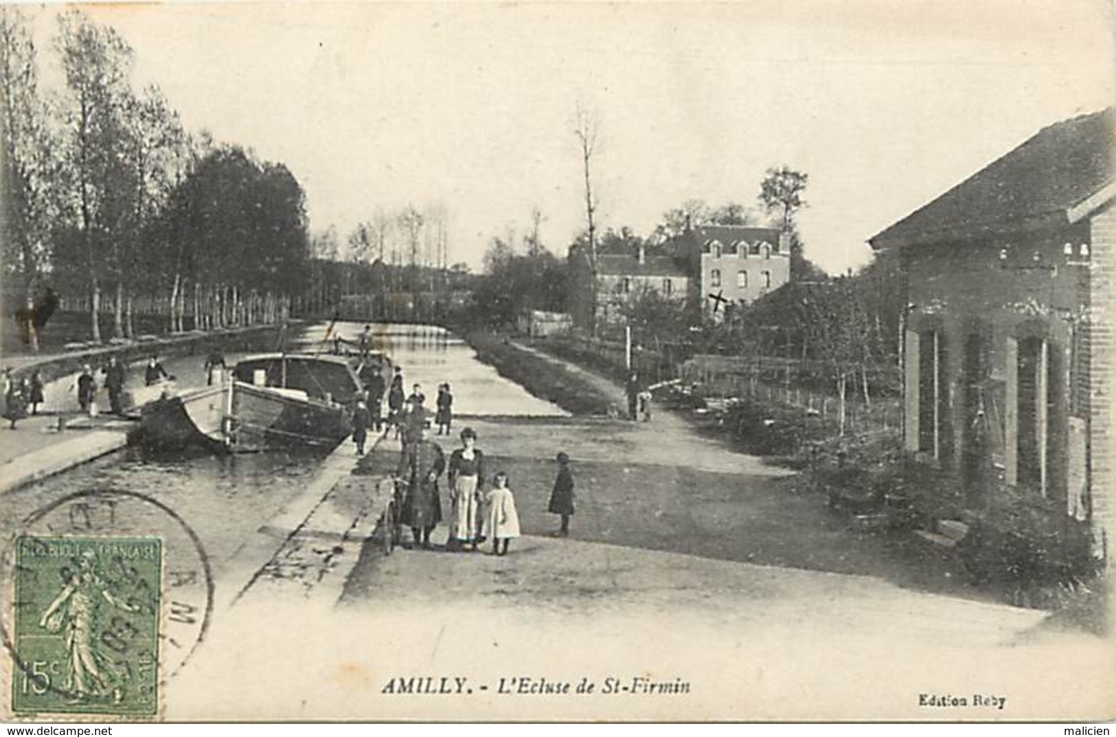 Dpts Div.-ref-AN428- Loiret - Amilly - L Ecluse De Saint Firmin - Ecluses - Canal - Canaux - Passage Peniche - Peniches - Amilly