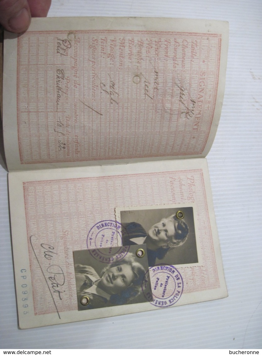 PASSEPORT REPUBLIQUE FRANCAISE  1945 PARIS 1947  TBE - Unclassified