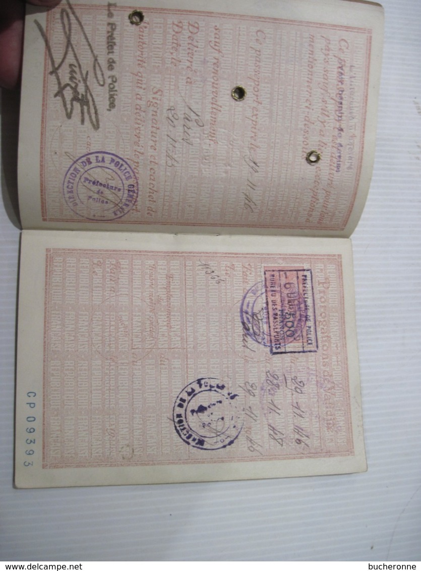 PASSEPORT REPUBLIQUE FRANCAISE  1945 PARIS 1947  TBE - Non Classificati