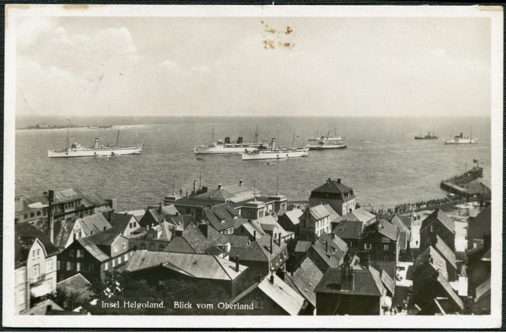 HELGOLAND, AK  FOTO-OBERLAND AUF DR 516 MIT MAS-STPL HELGOLAND AUS 1936, TOPP! - Helgoland