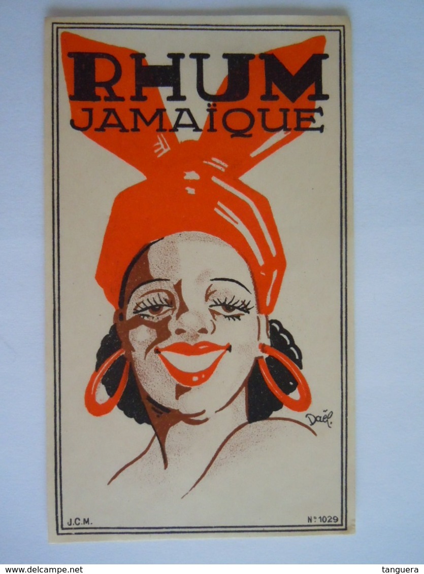 Etiket Etiquette Rhum Jamaïque Dessin Daël Impr. J.C.M. N° 1029 - Rum