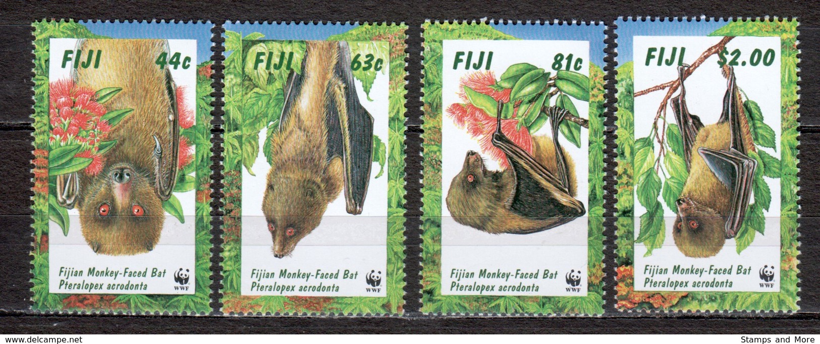 Fiji 1997 Mi 812-815 MNH WWF - BATS - Unused Stamps