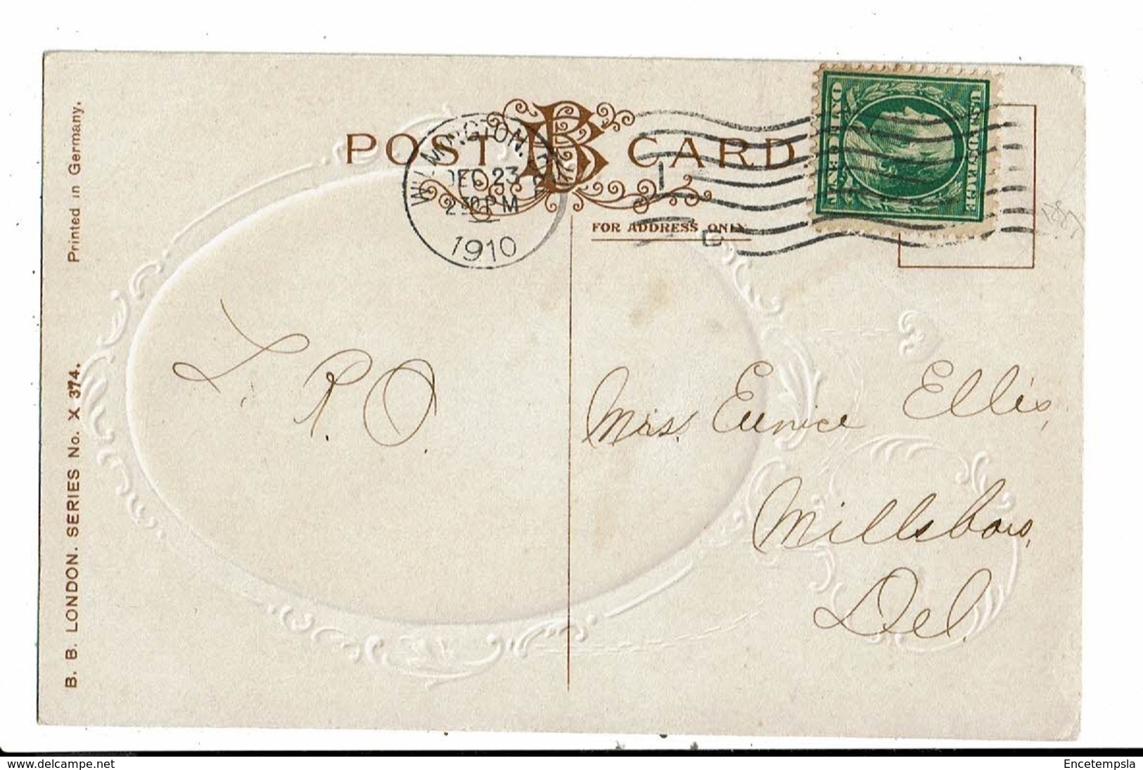 CPA-Carte Postale USA A Mery Chrismas Avec Une Jeune Femme  Et Son Chapeau En 1910 VM8353 - Sonstige & Ohne Zuordnung