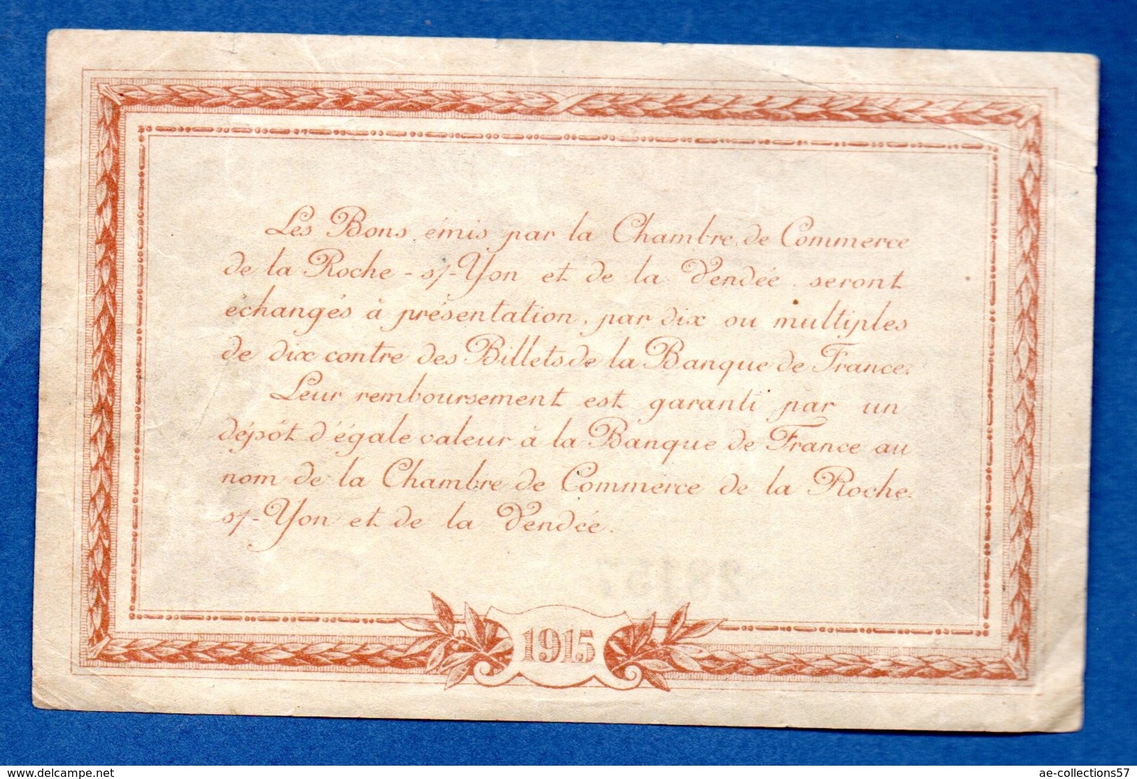 La Roche Sur Yon    -  50 Centimes --  TTB - Chamber Of Commerce