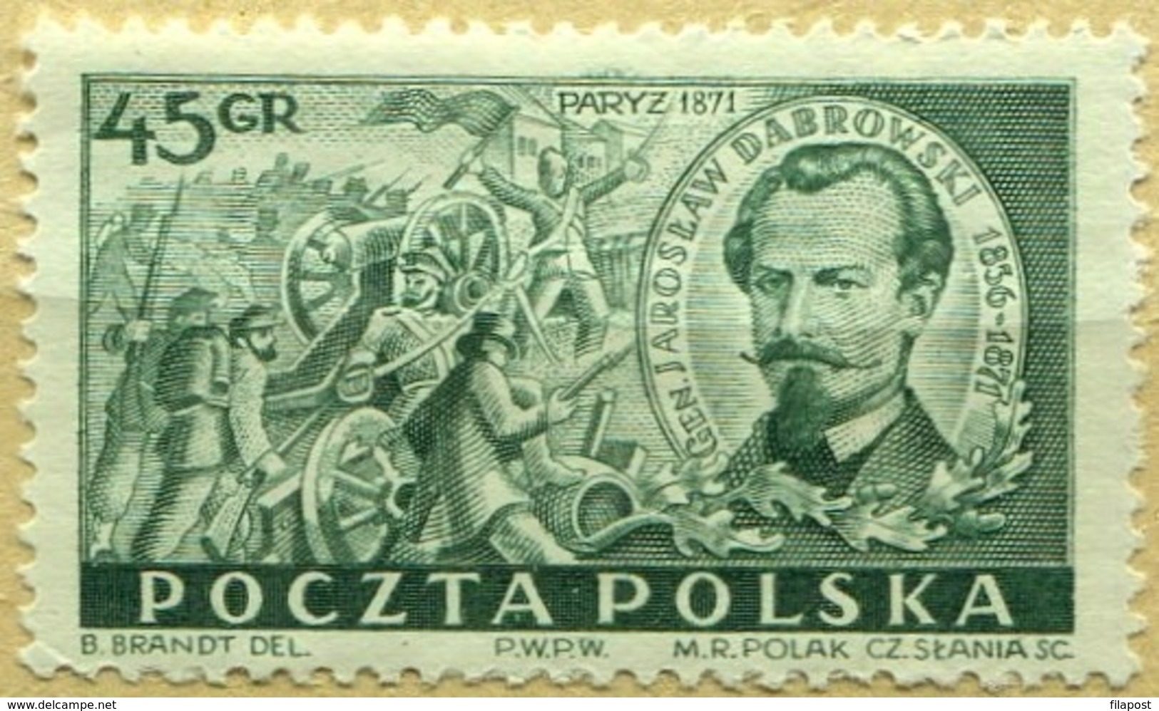 1951 Poland 80th Anniversary Of Paris Commmune General Jaroslaw Dabrowski MNH** - Nuovi