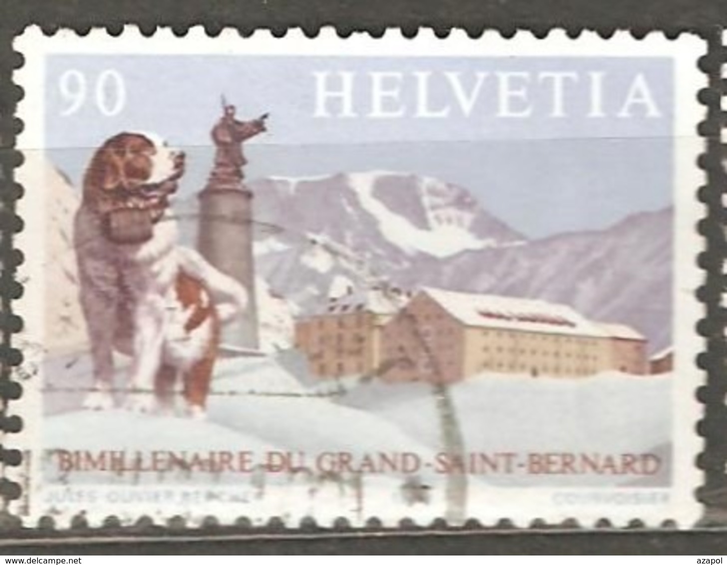 Switzerland: 1 Used Stamp From A Set, 2000 Years Of San Bernard, 1989, Mi#1389(2). - Used Stamps