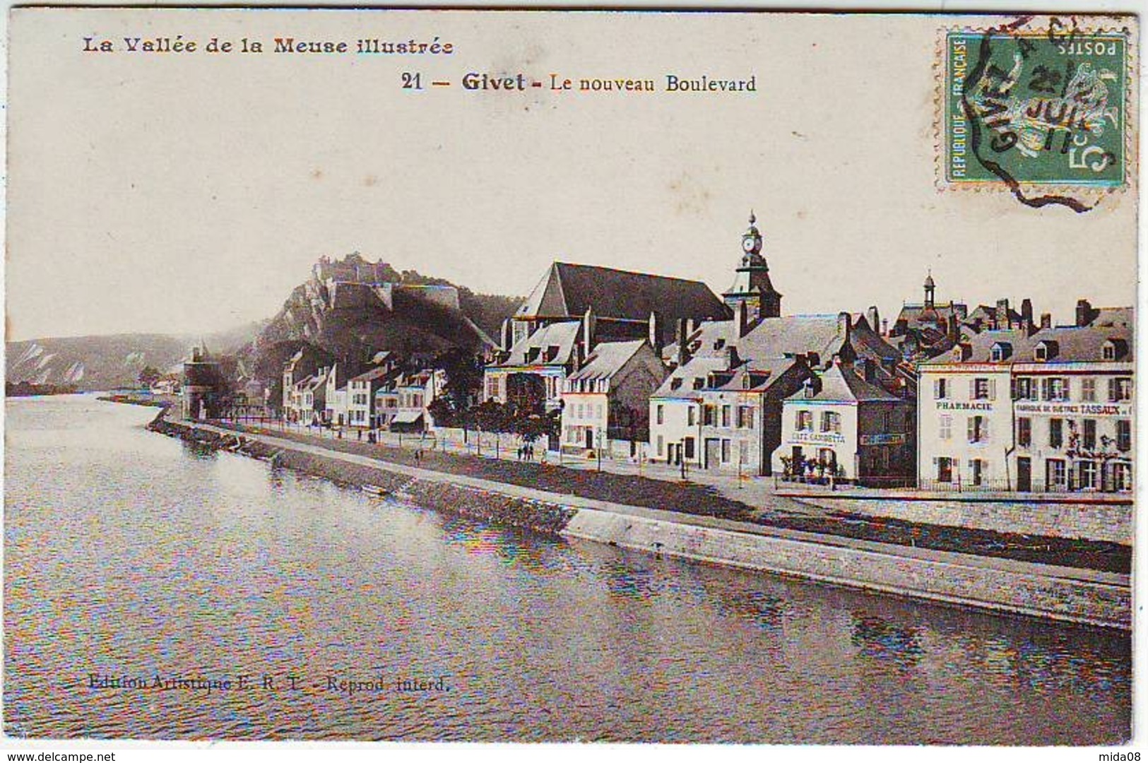 08. LA VALLEE DE LA MEUSE ILLUSTREE . GIVET . LE NOUVEAU BOULEVARD . Editeur E. R. T. - Givet