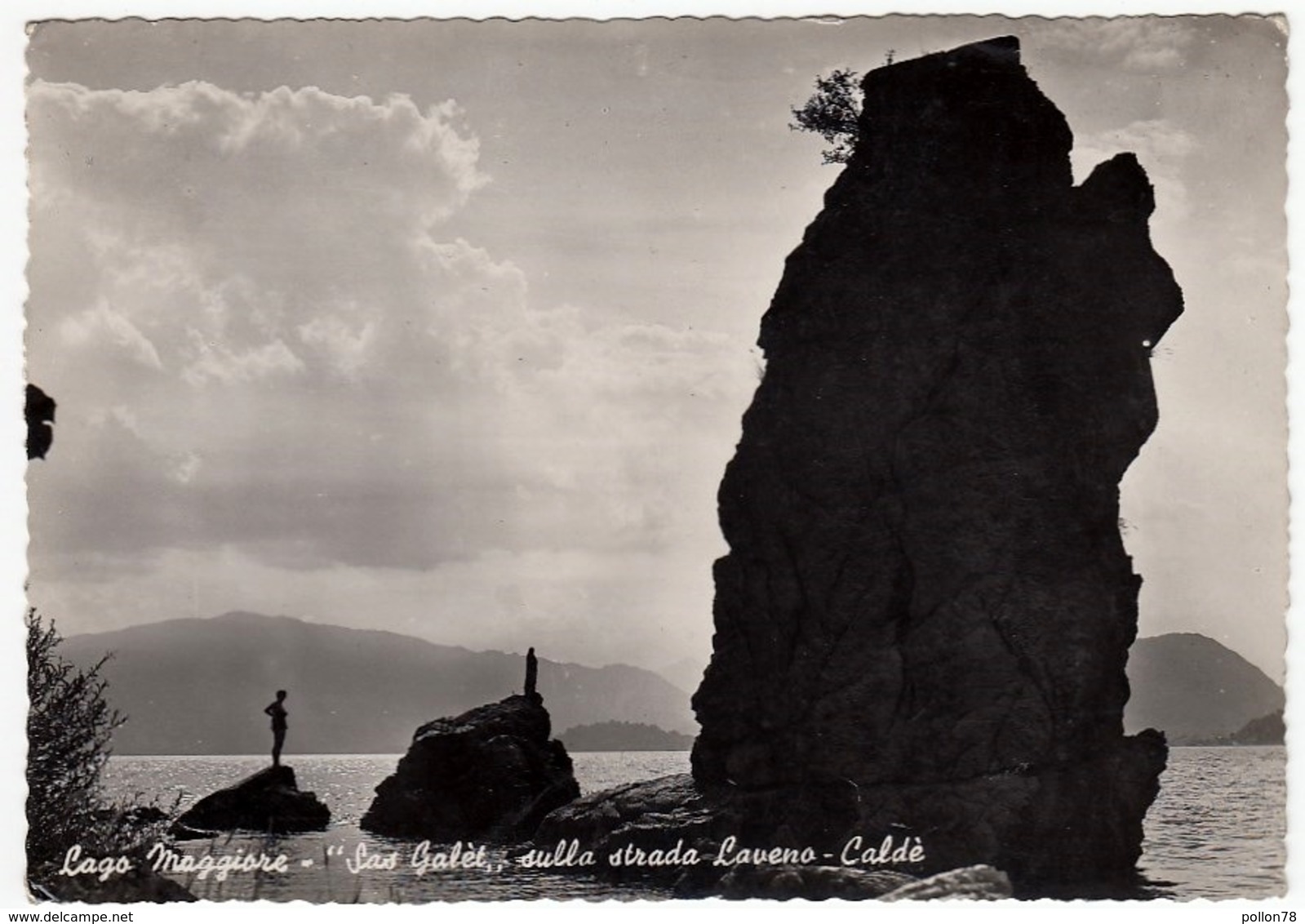 LAGO MAGGIORE - "SAS GALET" SULLA STRADA LAVENO - CALDE' - LUINO - VARESE - 1956 - Luino