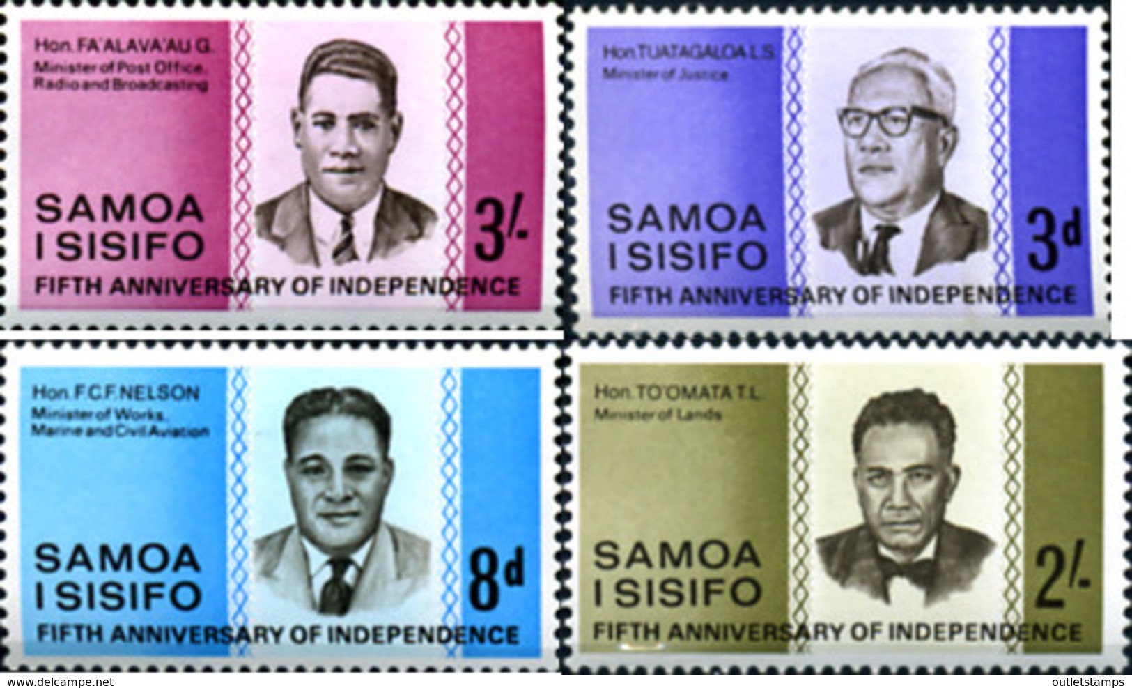 Ref. 168257 * NEW *  - SAMOA . 1967. 5th INDEPENDENCE  ANNIVERSARY. 5 ANIVERSARIO DE LA INDEPENDENCIA - Samoa